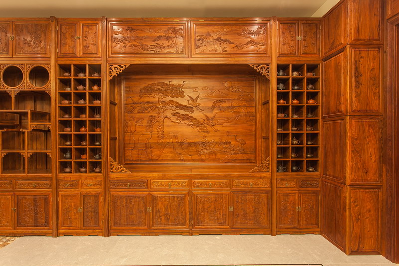 中式装修、红木整装、红木护墙板橱柜04