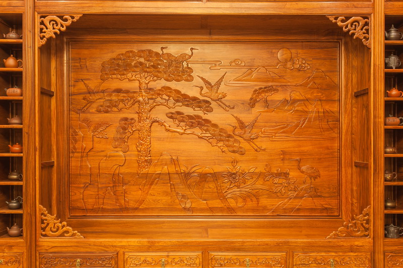 中式装修、红木整装、红木护墙板橱柜05